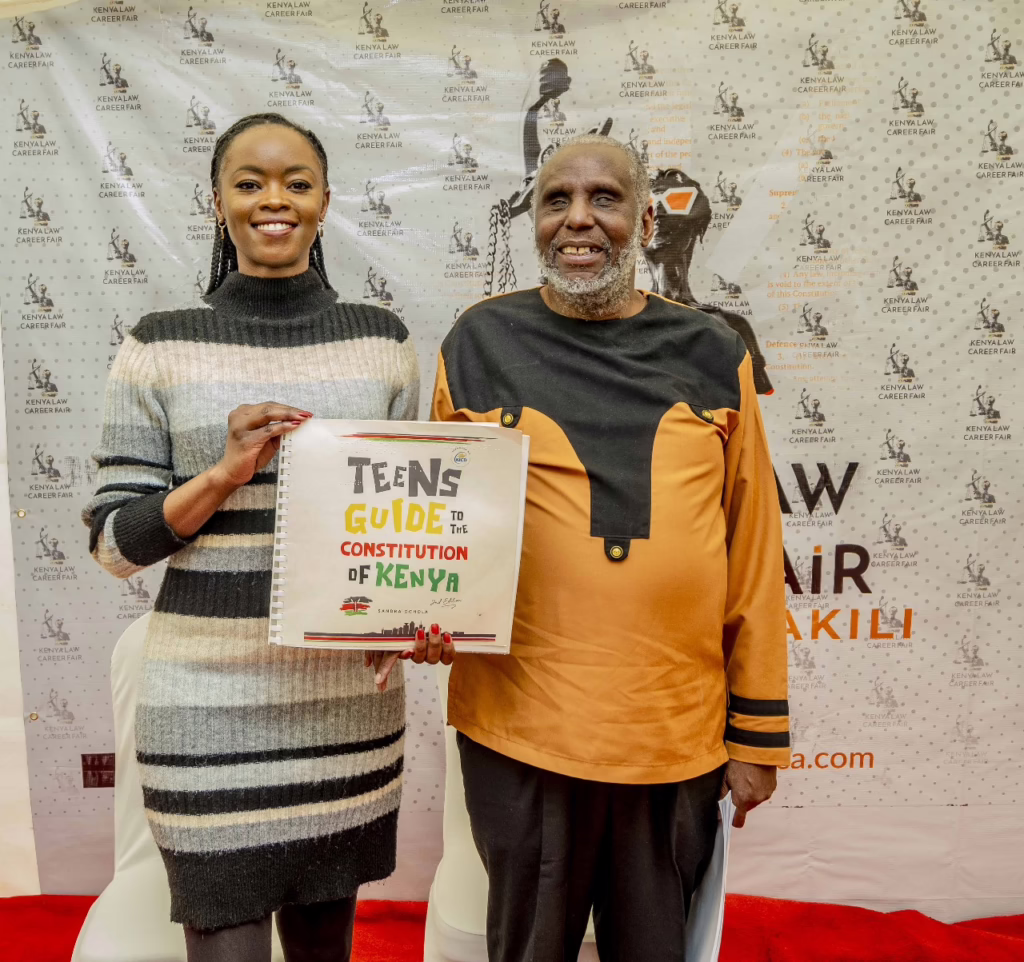 Sandra Ochola, Author, Teens Guide to the Constitution of Kenya with Mr. Victor Kamau, The Former Director of the Legal function at the Kenya National Commission of Human Rights (KNCHR)